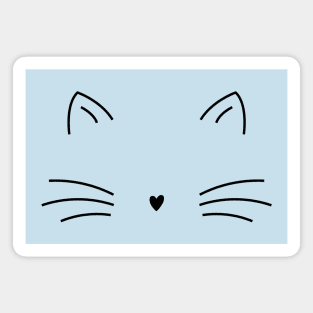Elegant Minimalist Cat Line Art Magnet
